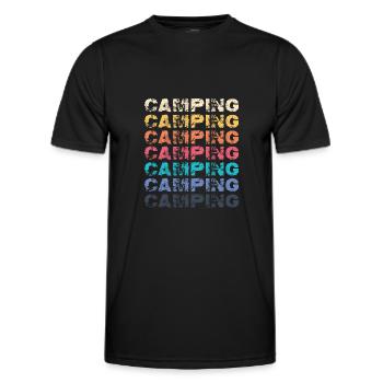 Camping Feu de camp Outdoor Adventure Lover Cam - T-shirt sport Homme - noir - Devant - AI Model Male 178 dark (178cm)