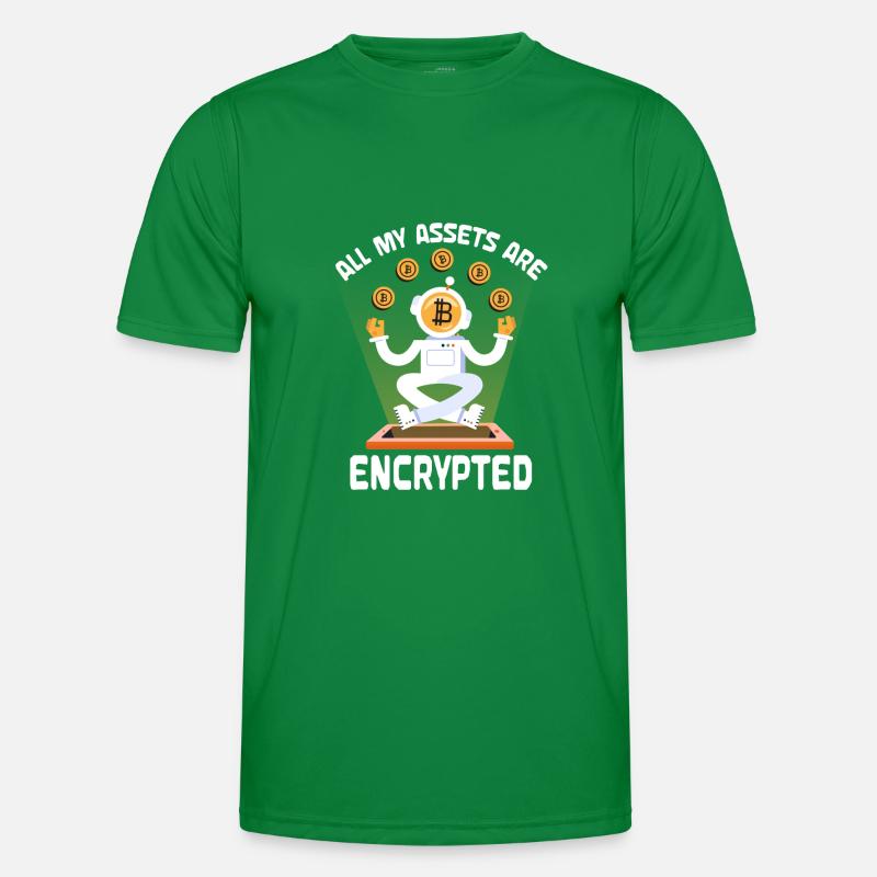 All my assets are encrypted Crypt Men's Functional T-Shirt