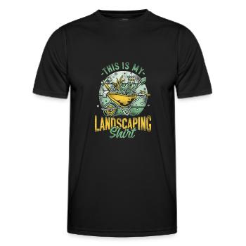 Landscaper Landscaping Landscape - Men's Functional T-Shirt - black - Front - AI Model Male 178 dark (178cm)