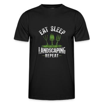 Landscaper Landscaping Landscape - Men's Functional T-Shirt - black - Front - AI Model Male 178 dark (178cm)