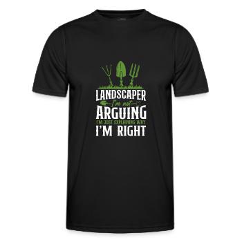Landscaper Landscaping Landscape - Men's Functional T-Shirt - black - Front - AI Model Male 178 dark (178cm)