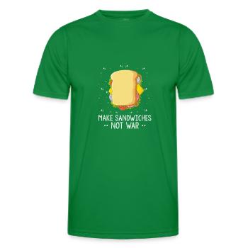 Sandwich Maker Grill Papa BBQ Sandwich - T-shirt sport Homme - vert - Devant - AI Model Male 178 dark (178cm)