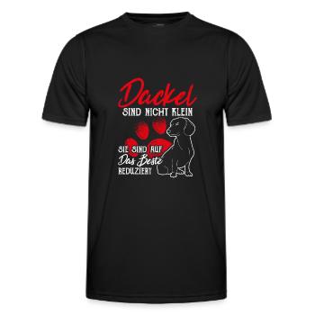 Dackel sind auf das Beste Reduziert Dackel Geschen - Männer Funktions-T-Shirt - Schwarz - Vorne - AI Model Male 178 dark (178cm)