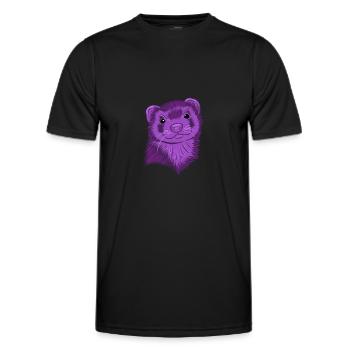 Furet - T-shirt sport Homme - noir - Devant - AI Model Male 178 dark (178cm)