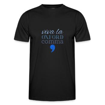 Viva La Oxford Comma I Vintage Team Oxford Comma - Männer Funktions-T-Shirt - Schwarz - Vorne - AI Model Male 178 dark (178cm)