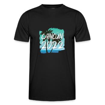 Cancun 2022 - Männer Funktions-T-Shirt - Schwarz - Vorne - AI Model Male 178 dark (178cm)