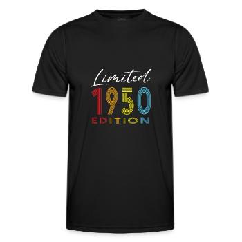Limited Edition 1950 - Men's Functional T-Shirt - black - Front - AI Model Male 178 dark (178cm)