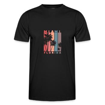 Miami - T-shirt sport Homme - noir - Devant - AI Model Male 178 dark (178cm)