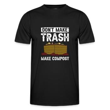 Kompostierung Kompost Wurm Abfall - Männer Funktions-T-Shirt - Schwarz - Vorne - AI Model Male 178 dark (178cm)