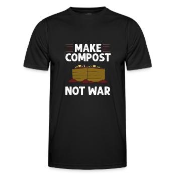 Kompostierung Kompost Wurm Abfall - Männer Funktions-T-Shirt - Schwarz - Vorne - AI Model Male 178 dark (178cm)