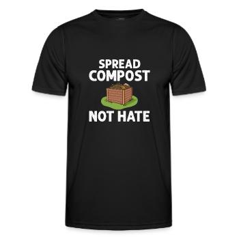 Kompostierung Kompost Wurm Abfall - Männer Funktions-T-Shirt - Schwarz - Vorne - AI Model Male 178 dark (178cm)