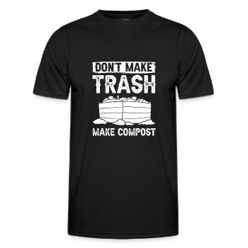 Kompostierung Kompost Wurm Abfall - Männer Funktions-T-Shirt - Schwarz - Vorne - AI Model Male 178 dark (178cm)