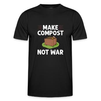 Kompostierung Kompost Wurm Abfall - Männer Funktions-T-Shirt - Schwarz - Vorne - AI Model Male 178 dark (178cm)
