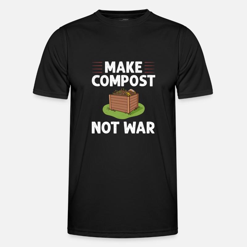 Kompostierung Kompost Wurm Abfall - Männer Funktions-T-Shirt - Schwarz