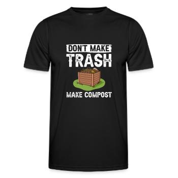 Kompostierung Kompost Wurm Abfall - Männer Funktions-T-Shirt - Schwarz - Vorne - AI Model Male 178 dark (178cm)