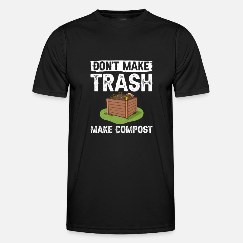 Kompostierung Kompost Wurm Abfall - Männer Funktions-T-Shirt - Schwarz