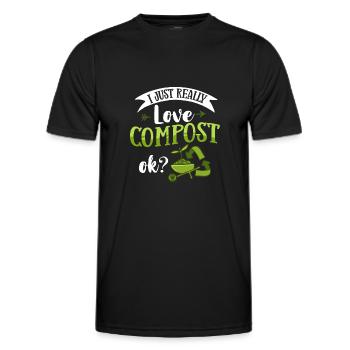 Kompostierung Kompost Wurm Abfall - Männer Funktions-T-Shirt - Schwarz - Vorne - AI Model Male 178 dark (178cm)