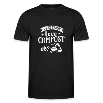 Kompostierung Kompost Wurm Abfall - Männer Funktions-T-Shirt - Schwarz - Vorne - AI Model Male 178 dark (178cm)