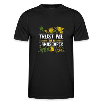 Landscaper Landscaping Landscape - Men's Functional T-Shirt - black - Front - AI Model Male 178 dark (178cm)
