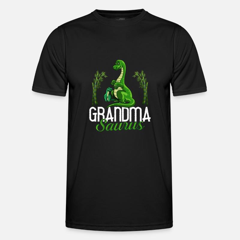 Dinosaurier Oma Saurus Omasaurus Großmutter - Männer Funktions-T-Shirt - Schwarz