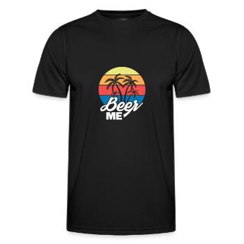 Bière - T-shirt sport Homme - noir - Devant - AI Model Male 178 dark (178cm)