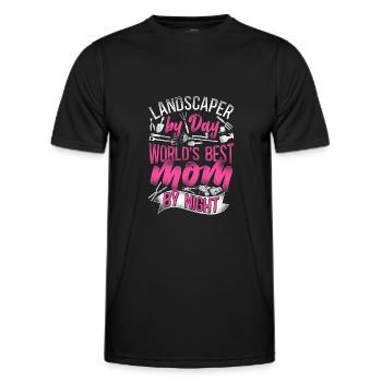 Landscaper Landscaping Landscape - Men's Functional T-Shirt - black - Front - AI Model Male 178 dark (178cm)