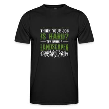 Landscaper Landscaping Landscape - Men's Functional T-Shirt - black - Front - AI Model Male 178 dark (178cm)