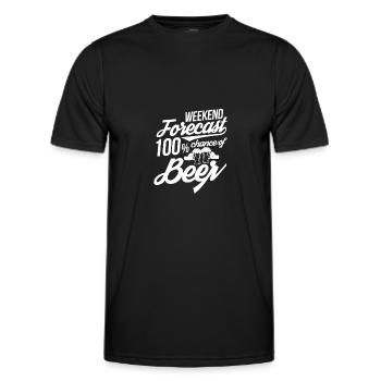 Bière - T-shirt sport Homme - noir - Devant - AI Model Male 178 dark (178cm)