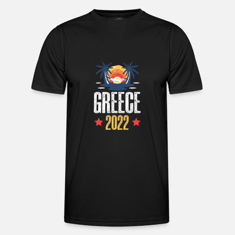 Greece 2022 - Männer Funktions-T-Shirt - Schwarz