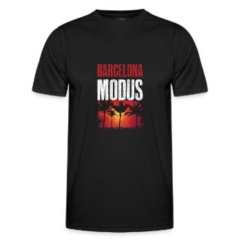 Mode Barcelone - T-shirt sport Homme - noir - Devant - AI Model Male 178 dark (178cm)