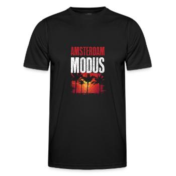 Amsterdam Modus - Männer Funktions-T-Shirt - Schwarz - Vorne - AI Model Male 178 dark (178cm)