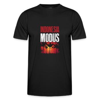 Mode Indonésie - T-shirt sport Homme - noir - Devant - AI Model Male 178 dark (178cm)