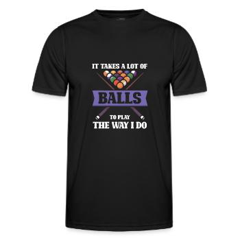 Eat Sleep Billiard Repeat Pool Snooker Lovers - Men's Functional T-Shirt - black - Front - AI Model Male 178 dark (178cm)