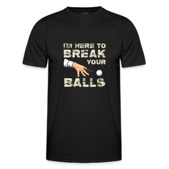 Only the tip I promise billiard ball pool Lieb - Men's Functional T-Shirt - black - Front - AI Model Male 178 dark (178cm)