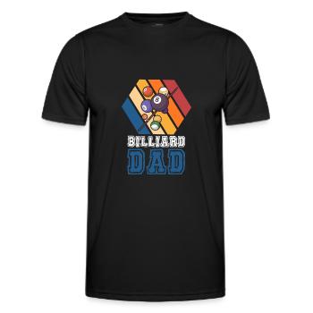 Billiards American Flag Pool Player Snooker - Men's Functional T-Shirt - black - Front - AI Model Male 178 dark (178cm)
