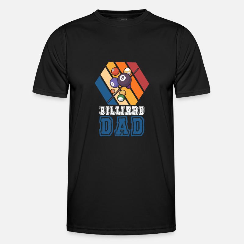 Billiards American Flag Pool Player Snooker Men's Functional T-Shirt
