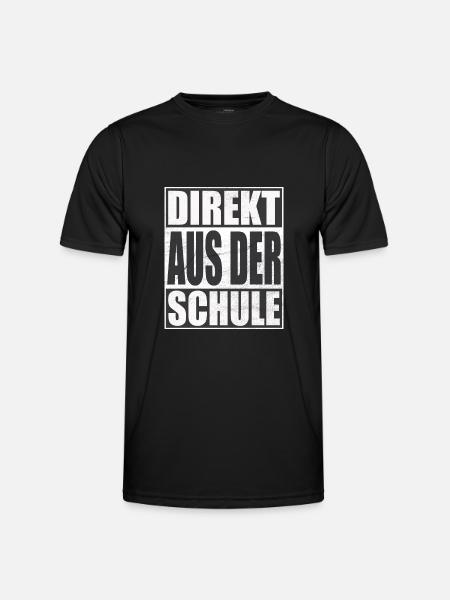 Direkt aus der Schule - Männer Funktions-T-Shirt - Schwarz
