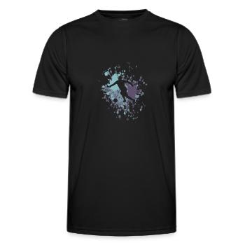 Soccer Striker Color Splash - Männer Funktions-T-Shirt - Schwarz - Vorne - AI Model Male 178 dark (178cm)