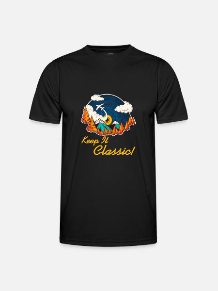 Keep it Classic Schallplatten - Männer Funktions-T-Shirt - Schwarz