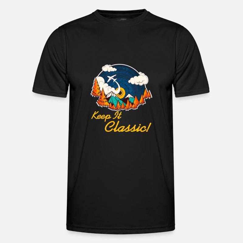 Keep it Classic Schallplatten - Männer Funktions-T-Shirt - Schwarz