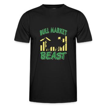 Bull Market Beast - Men's Functional T-Shirt - black - Front - AI Model Male 178 dark (178cm)