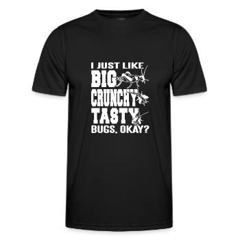 J’aime juste les gros insectes croquants et délicieux - T-shirt sport Homme - noir - Devant - AI Model Male 178 dark (178cm)