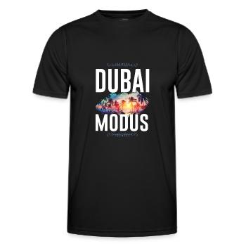 Mode Dubaï - T-shirt sport Homme - noir - Devant - AI Model Male 178 dark (178cm)