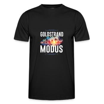 Goldstrand Modus - Männer Funktions-T-Shirt - Schwarz - Vorne - AI Model Male 178 dark (178cm)