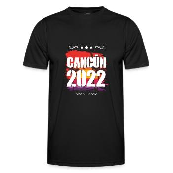Cancun 2022 - T-shirt sport Homme - noir - Devant - AI Model Male 178 dark (178cm)