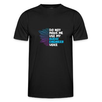Tontechniker Sound Audio Engineer - Männer Funktions-T-Shirt - Schwarz - Vorne - AI Model Male 178 dark (178cm)