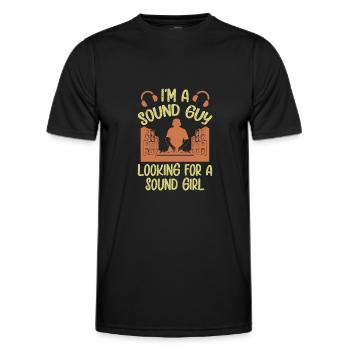 Tontechniker Sound Audio Engineer - Men's Functional T-Shirt - black - Front - AI Model Male 178 dark (178cm)