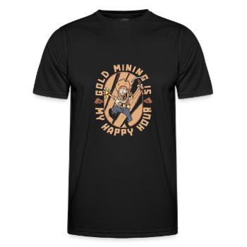 Gold Mining Gold Mine - Men's Functional T-Shirt - black - Front - AI Model Male 178 dark (178cm)