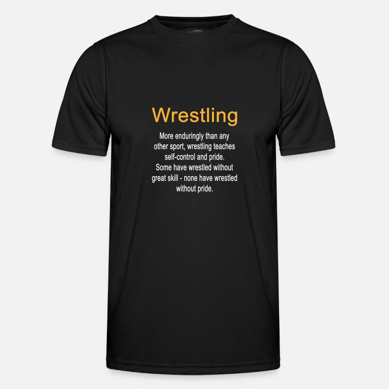 Wrestling Definition Self-Control Trainer - Men's Functional T-Shirt - black