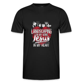 Landscaper Landscaping Landscape - Men's Functional T-Shirt - black - Front - AI Model Male 178 dark (178cm)